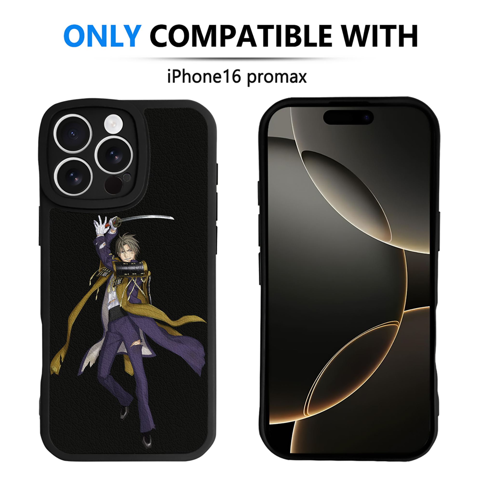 （画像用） 刀剣乱舞 Touken Ranbu 【iPhone 16シリーズ対応】シリコンスマホケース（レザー調） 材質：シリコン